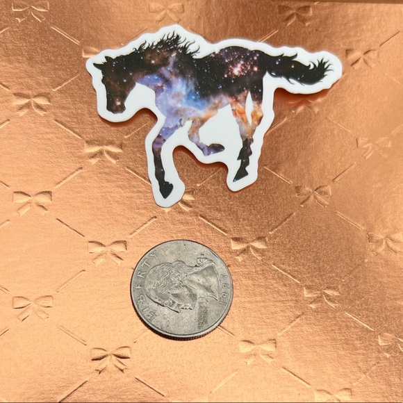 Celestial Equestrian Horse Girl Horse Boy Cowboy CowGirl Single Sticker - Picture 2 of 3
